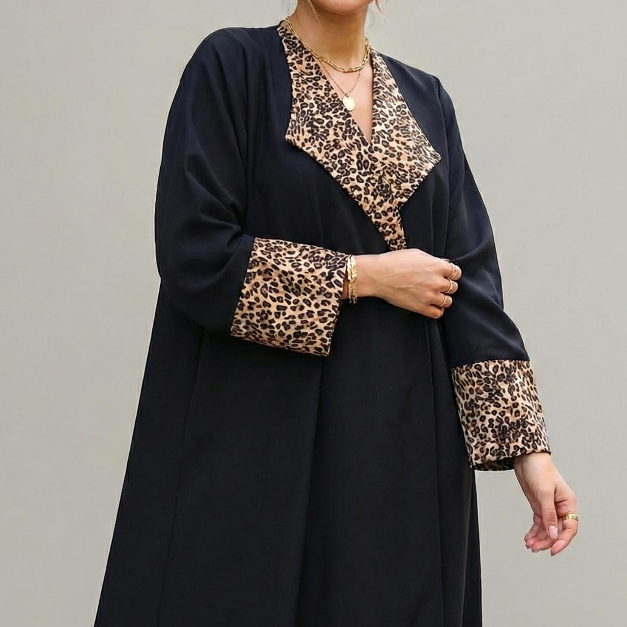 Minimal everyday black abaya for wholesale and private label production